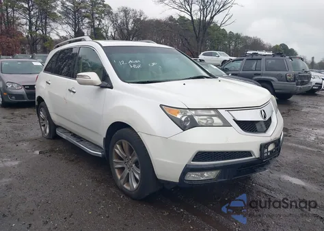 2012 Acura Mdx Advance Package from USA, damaged, VIN 2HNYD2H81CH521381